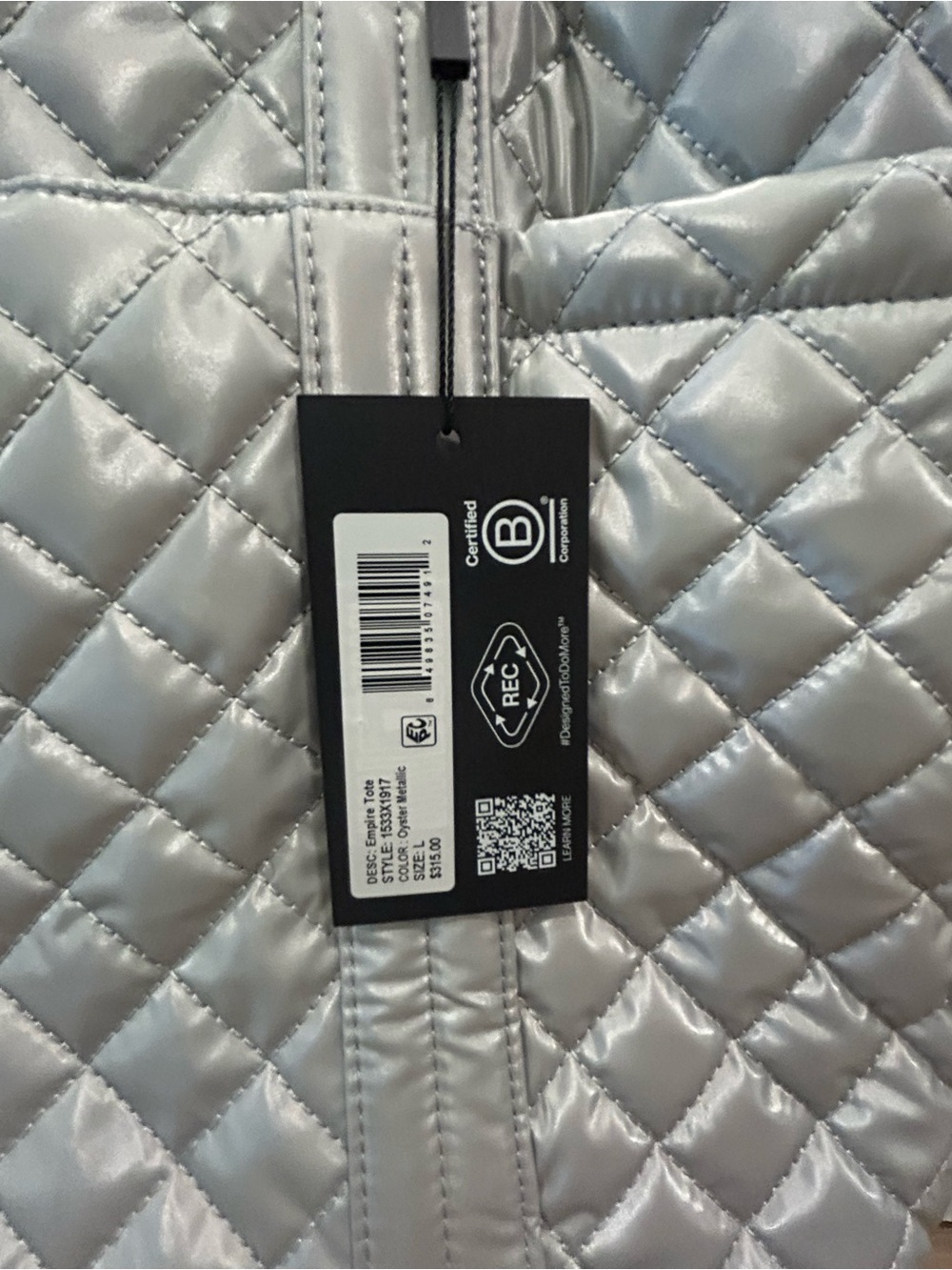 BNWT MZ Wallace large empire tote in oyster - Picture 5 of 8